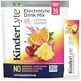 Kinderlyte Electrolyte Powder Drink Mix, Hydration Packets, No Artificial Sweeteners or Flavors, No Synthetic Dyes, Vegan, Non-GMO, Gluten Free, for Kids and Adults, Fruit Punch (16 Count)
