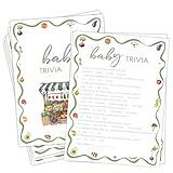 HandEasy Baby Trivia Game, Fun Baby Shower Games and Activities, Locally Grown Farmers Market Themed Party Decorations Supplies, 5”x7“ -25 Pcs -04