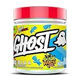 GHOST BCAA Powder Amino Acids Supplement, Sour Patch Kids Blue Raspberry - 30 Servings - Sugar-Free Intra, Post & Pre Workout Amino Powder & Recovery Drink, 7G BCAA