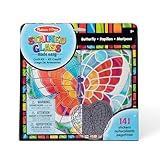 Melissa & Doug Stained Glass Made Easy Activity Kit: Butterfly - 140+ Stickers - Kids Sticker Stained Glass Craft Kit; Sun Catchers For Kids Ages 5+