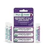 Oncology Lip Balm USDA Organic, Hydrate Dry, Parched Lips. Moisturizing -3 Pack
