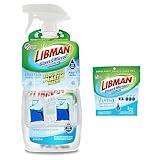 Libman Iluma Glass & Mirror Cleaner | Household Cleaning Products | Cleaning Supplies | Refillable Bottle | Glass Cleaner Spray | 24 fl oz Window Cleaner | 5 Total Concentrated Dissolvable Pods