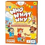 Who What Why Conversation Cards for Kids – Learning Materials for Social Skills, Emotional Intelligence, Empathy & Critical Thinking – Speech Therapy, Articulation & Sequencing Card Game, Ages 4+