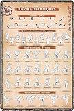 Karate Techniques Knowledge Vintage Metal Tin Signs Karate Martial Arts Wall Art Metal Hanging Sign for Fitness Enthusiasts Gymnasium Bar Cafe 8 x 12 Inches
