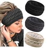 Winter Headbands for Women Ear Warmers, Warm Headbands for Women Winter Accessories, Cold Weather Headband for Women's Hair Fleece Lining Headband Christmas Gifts
