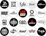 NU METAL button pin set of 20 1"inch (25mm) nü-metal metalcore rap rock