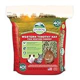 Oxbow Western Timothy Hay for Small Pets – All-Natural Grass Hay for Rabbits, Guinea Pigs, and Chinchillas – High Fiber for Digestive Health and Dental Support – 40 oz Bag