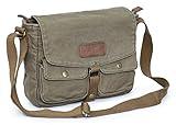 GOOTIUM Canvas Messenger Bag - Vintage Crossbody Shoulder Bag Military Satchel, Field Tan