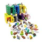 20Pcs Mini Animals Figures Set, 3D Printed Small Animal Flexible Fidget Toy, 3D Printed Cute Animal Home, Office, Executive Desk for Christmas Decoration, Tiny Animals Figurines Exquisite Cute Pet