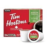 Tim Hortons Decaf, Medium Roast Coffee, Single-Serve K-Cup Pods Compatible with Keurig Brewers, 24ct K-Cups