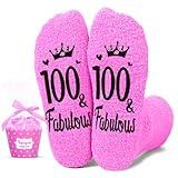 HAPPYPOP 100th Birthday Gifts ideas for Women - Socks for 100 Year Old Elderly Lady, Best Gifts for Women in Their 100s