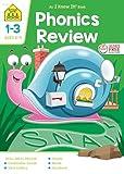 School Zone Phonics Review 1-3 Workbook: 64 Pages, 1st Grade, 2nd Grade, 3rd Grade, Combination Sounds, Short Letters, Vowels, Ages 6 to 9 (I Know It! Book Series)