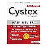 Cystex Dual Action UTI Pain Relief & Prevention Tablets – 2-in-1 Formula Relieves Discomfort & Slows Bacterial Growth – Non-Staining, FSA/HSA Eligibl, (48 Count)