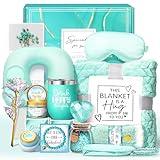 LUCOTIYA Birthday Gifts for Women Self Care Gifts Get Well Soon Gifts,Ocean Relaxing Spa Gift Basket Care Package with Blanket, Idea Thinking of You Gifts for Mom Her Best Friends Sister Wife