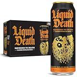Liquid Death, Squeezed to Death, Orange-Flavored Sparkling Water, 8-Pack (19.2oz Cans), Low Calorie & No Artificial Sweeteners