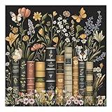 Paint by Numbers for Adult, Book Paint by Numbers Kit for Adults Beginners, DIY Book Acrylic Painting on Canvas for Home Wall Art Decor 16x16 Inch
