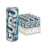 GURU Plant-Based Yerba Mate Energy Drink | Recharge with Refreshing Good Energy | Organic Ingredients | Low Calories | Healthy Energy Drink to Help Stay Focused | 12 oz (Pack of 12)