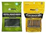 Indigenous Grain Free Dental Health Bones 2 Flavor Variety Bundle: (1) Original Fresh Breath Formula, and (1) Roasted Chicken Flavor, 17 Oz. Ea.