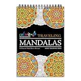 Traveling Mandalas Adult Coloring Book - Features 30 Original Hand Drawn Designs Printed on Artist Quality Paper, Hardback Covers, Spiral Binding, Perforated Pages, Bonus Blotter