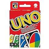 UNO - Classic Colour & Number Matching Card Game - 112 Cards - Customizable & Erasable Wild - Special Action Cards Included - Gift for Kids 7+, W2087