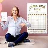 Geyee Baby Shower Decorations Neutral Predicting Birthdate Shower Game Large Funny Due Date Baby Calendar Sign for Boy or Girl, 24.41 x 37.4 Inch(Baby)