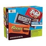 HERSHEY'S, KIT KAT and REESE'S Assorted Milk Chocolate Candy Variety Box, 27.3 oz (18 Count)