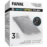 Fluval Spec/Evo/Flex Activated Carbon, Replacement Aquarium Filter Media, 3-Pack, A1377,Black