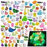 Teenzee 120pcs Mini Resin Animals 120 Styles Variety Tiny Animals Figures Miniature Little Small Animal Figurines Bulk for Micro Fairy Garden Landscape Accessories Hide Crafts Decor Aquarium
