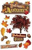 Paper House Fall into Autumn Dimensional 3D Scrapbook Stickers (1-Pack), STDM-0165