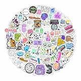 BulbaCraft 100Pcs Microbiology Stickers for Water Bottle and Laptop - Microbiology Party Favors & Decorations, Waterproof Vinyl Decals, Science and Microbe Stickers, Gifts for Women & Men