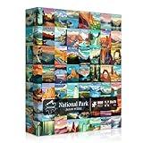 National Parks Puzzle for Adults 1000 Pieces, Travel Poster Landscape Puzzle Including Zion Yellowstone Yosemite, Nature Jigsaw Puzzles Scenery Mountain Scene