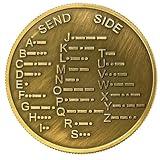 LWQLZY Morse Code Coin Explore The Learn in Entertainment of Encryption Language and Games Pocket Token Chips (Ancient Gold)