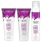 Not Your Mother's Curl Talk Frizz Control Sculpting Gel, Defining Cream, and Refreshing Curl Foam (3-Pack) - 6 and 8 fl oz - Formulated with Rice Curl Complex - For All Curly Hair Types