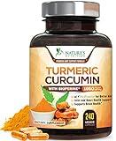 Turmeric Curcumin Supplement 1950mg - 95% Curcuminoids with Organic Tumeric & BioPerine Black Pepper for Best Absorption, Nature's Joint & Immune Support, Vegan, Non-GMO, Bottled in USA, 240 Capsules