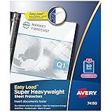 Avery Diamond Clear Super Heavyweight Sheet Protectors, Easy Load, 50 Document Protectors (74130)