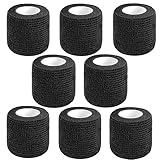 CIYAGPOOU Self Adhesive Bandage Wrap,2 Inch Black Breathable Elastic Cohesive Bandages, Vet Wrap Sports Tape Bulk for First Aid Supplies, Wrist Sprains Protection