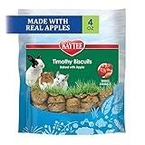 Kaytee Timothy Biscuits Baked Treat for Pet Guinea Pigs, Rabbits & Other Small Animals, Apple, 4 oz
