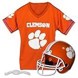 Franklin Sports Clemson Tigers Kids College Football Uniform Set - NCAA Youth Football Uniform Costume - Helmet, Jersey, Chinstrap Set - Kids 5-9