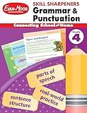 Evan-Moor Skill Sharpeners Grammar and Punctuation Workbook, Grade 4, Nouns, Verbs, Sentence Structure, Subject, Predicate, Language Handbook, Real-World Practice, Fun Activities, Homeschool, Practice