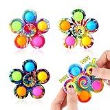 Fidget Spinner Bulk 4 Pack, Sensory Fidget Toys for Kids Adults, Fidget Spinners Anxiety Stress Relief, ADHD Autism Products for Girls Boys, Birthday Party Favors Goodie Bag Stuffers Classroom Prizes