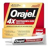 Orajel 4X for Toothache & Gum Pain: Severe Cream Tube 0.33oz- From Oral Pain Relief Brand