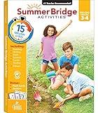 Summer Bridge Activities 3rd to 4th Grade Workbook, Activity Book With Math, Reading Comprehension, Science, Fitness, Social Studies, Writing Practice, and Flash Cards
