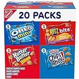 Nabisco Variety Pack OREO Mini, CHIPS AHOY! Mini, Nutter Butter Bites, RITZ Bits Cheese, 20 - 1 oz Snack Packs (Packaging May Vary)