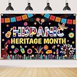 XIFAN Hispanic Heritage Month Banner 72x44 Inches, Spanish Speaking Countries Decoration, Latino Latin American Countries Yard Sign, National Hispanic Heritage Month Celebration Events Theme Backdrop Poster