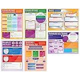 Daydream Education Psychological Investigations Poster - Set of 6 - EXTRA LARGE 33” x 23.5” - Gloss Paper - Psychology Middle & High School Classroom Decoration - Wall Charts
