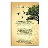 Oak Tree Poem Wall Art - Mighty Oak Tree Poem About Life Inspirational Nature Wall Art Motivational Poetry Room Decor