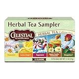 Celestial Seasonings Herbal Tea Sampler Variety Pack, Caffeine Free, 18 Tea Bags Box