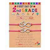 UPROMI First Day of Second Grade Bracelet, Back to School Bracelet Mommy and Me 2nd Grade Bracelet, Suitable for ages 3 and up