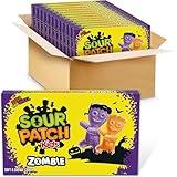 SOUR PATCH KIDS Zombie Orange & Purple Soft & Chewy Halloween Candy, Bulk Candy, 12 - 3.5 oz Trick or Treat Boxes