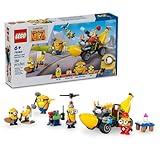 LEGO Despicable Me 4 Minions and Banana Car Toy Gift for Kids, Fun Illumination’s Despicable Me Toy Playset, Creative Building Minions Toy for Boys and Girls Aged 6 and Up, 75580